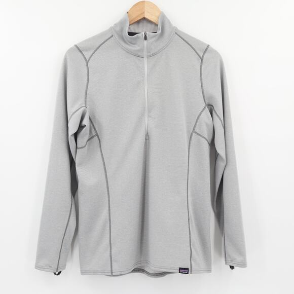 Patagonia Women's Capilene Base Layer 1/4 Zip Long Sleeve Grey Sz M - Picture 1 of 7